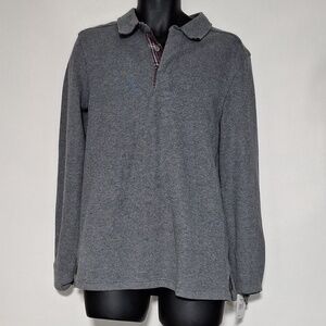 Falls Creek Long Sleeve Polo Gray Men's Shirt
